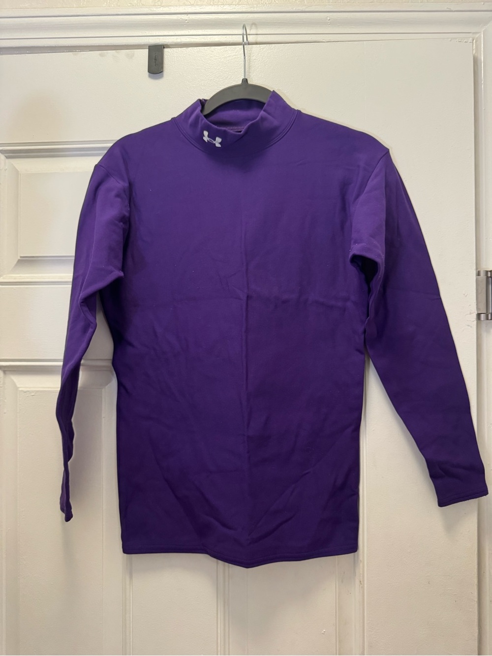 Under Armour Purple Long Sleeve Mock Neck Performance Top 0274